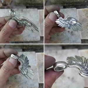 Grote Engel vleugel Hanger - 925 hanger