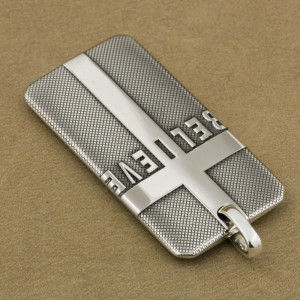 Kruis hanger Believe - 999 zilver