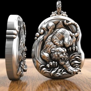 Tijger Hanger - 999 zilver in 2 varianten