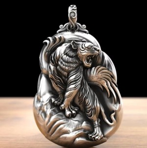 Tijger Hanger - 999 zilver in 2 varianten