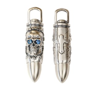 Skull Bullet Pendant - 925 Silver