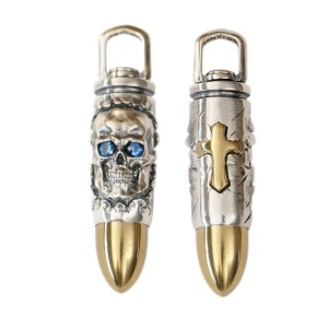 Skull Bullet Pendant - 925 Silver