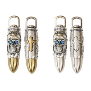 Skull Bullet Pendant - 925 Silver
