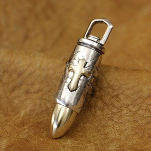 Skull Bullet Pendant - 925 Silver
