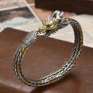 Braided Dragon Bracelet – 925 Silver