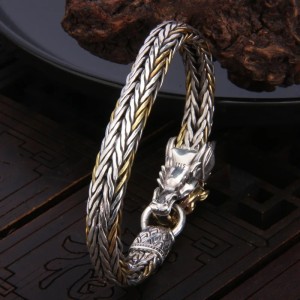 Gevlochten Draak Armband - 925 Zilver