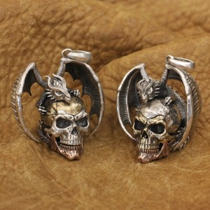 Draak en Skull Hanger - In twee varianten - 925 ZIlver