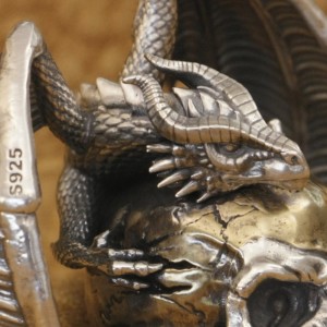 Dragon and Skull Pendant – Available in Two Variants – 925 Silver