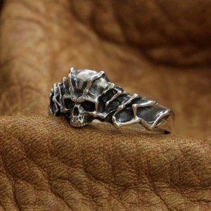 Skull ring - Bones - 925 Silver