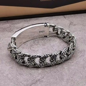 Draak Armband 14 mm dikte - 925 Zilver