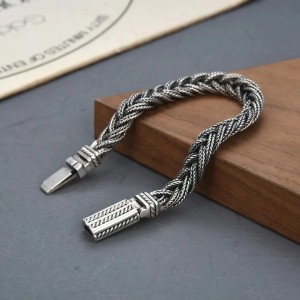 Gevlochten Armband 10 mm dikte - 925 Zilver