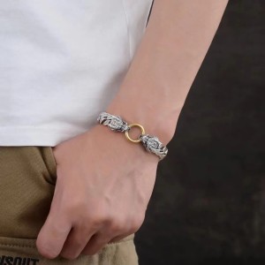 Draak Armband 14 mm dikte - 925 Zilver