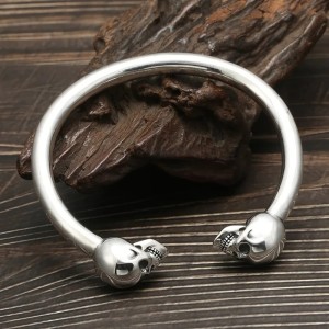 Zware Skull armband Deadlock - 925 Zilver