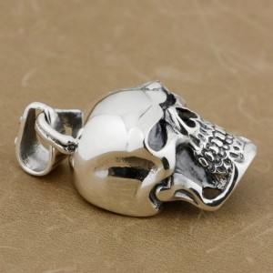 Grote Skull Hanger - 925 Zilver