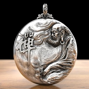 Dharma Patriarch Zen hanger - 999 zilver