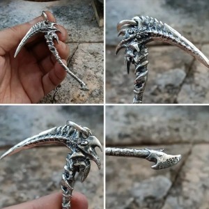 Grim reaper zeis hanger in twee maten – 925 Zilver