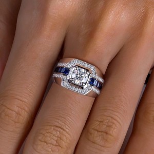 Luxe ring met Moissanite – Totaal 2,68 Karaat