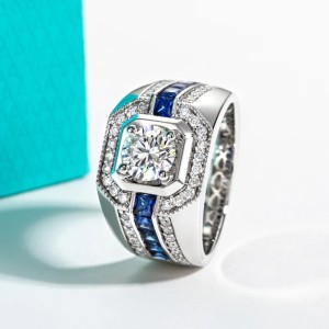Luxe ring met Moissanite – Totaal 2,68 Karaat
