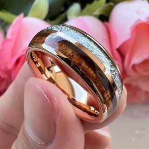 Trouwringen wolfraam roségoud - Leah 