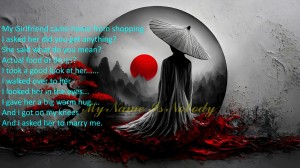 My girlfriend came home from shopping 