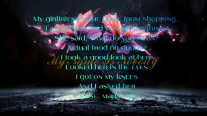 My girlfriend came home from shopping