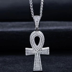 Oog van Horus & Ankh met 210 Moissanite Stenen