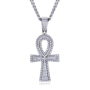 Oog van Horus & Ankh met 210 Moissanite Stenen