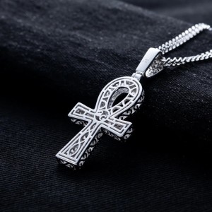 Oog van Horus & Ankh met 210 Moissanite Stenen