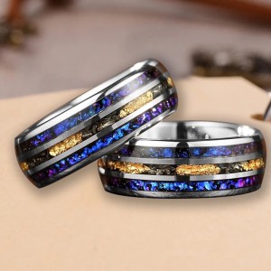 Nicole zilver kleur met kleurrijk opaal