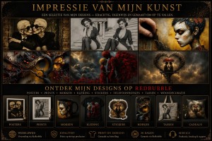 Impressie van mijn designs Redbubble